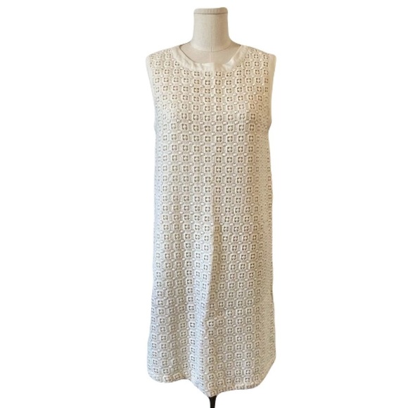 Joe Fresh Dresses & Skirts - Joe Fresh Ivory Cream Crochet Lace Sleeveless Sheath Dress
